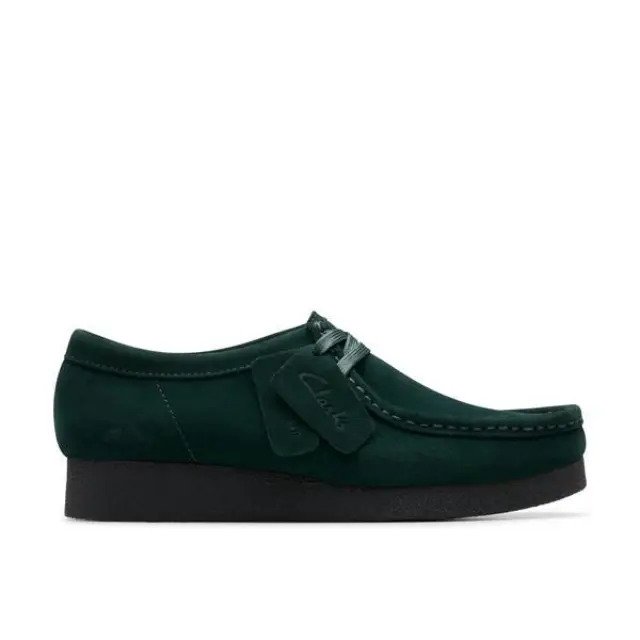 Clarks Wallabee Evo Shoes Dark Green (w) dark green suede - 41 2