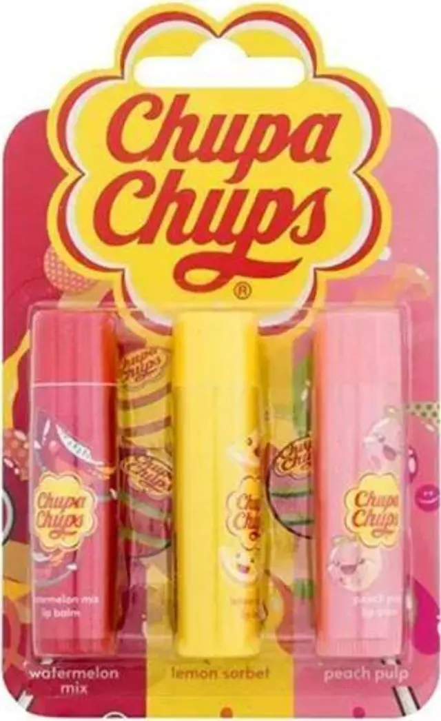 Chupa Chups Lip Balm Set Σετ Περιποίησης Χειλιών 3x4g