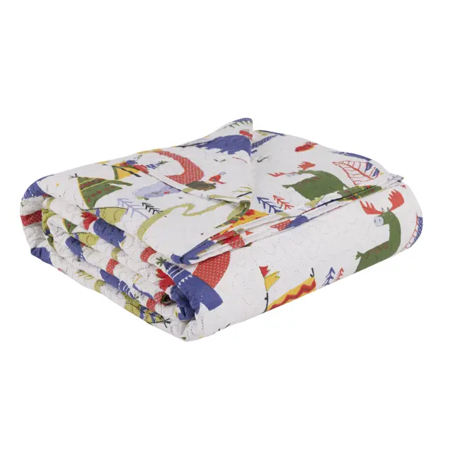 Κουβερλί 160x240 Μονό Das Home 4927 White-Green-Blue 100% Microfiber 2