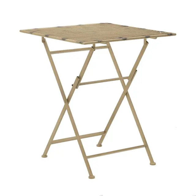 Τραπέζι Πτυσσόμενο Χρυσό Μέταλλο 60x60x70cm 3-50-207-0100
