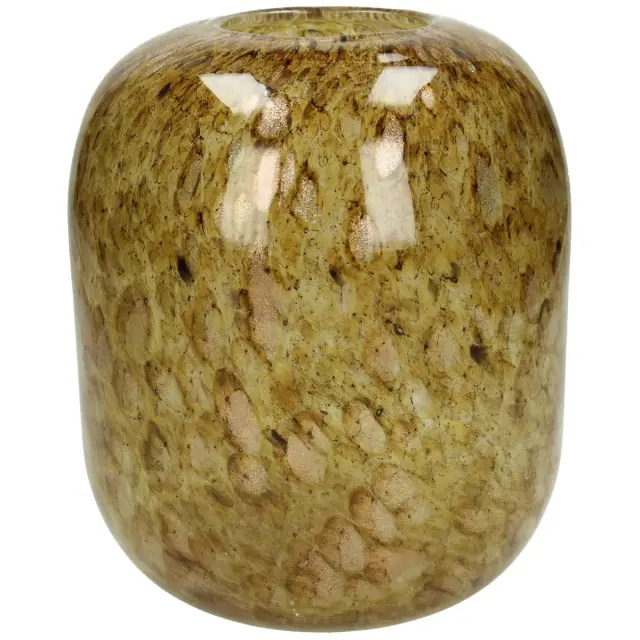 Βάζο Καφέ Γυαλί 19x19x20.5cm