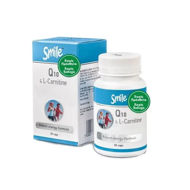 AM Health Smile Coenzyme Q-10 & L-Carnitine 30 κάψουλες