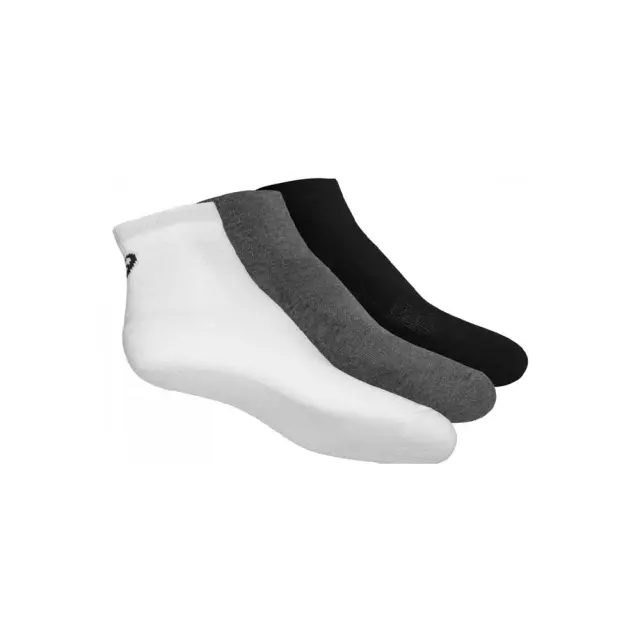 Asics Unisex 3 Pair Pack Cushioned Quarter Socks Μαύρο - Άσπρο - Γκρι 155205-0701 (Asics) - Large 2
