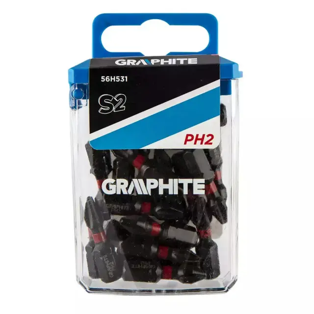Σετ Μυτών Δράπανου Graphite 56H531 PH2 x 25 mm, 20 Τεμ.