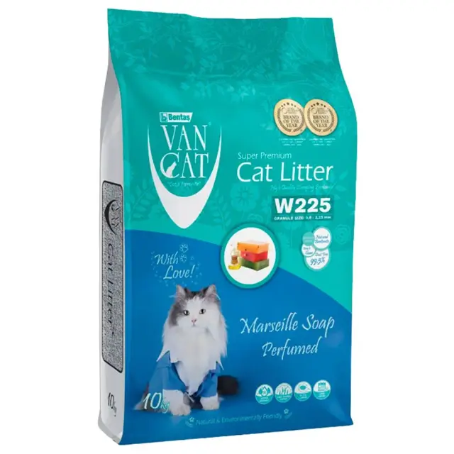 Van Cat Marseille Soap Άμμος Υγιεινής Μπετονίτη με Άρωμα Σαπούνι Μασσαλίας 11.8Lt (10Kg) Μονόχρωμο