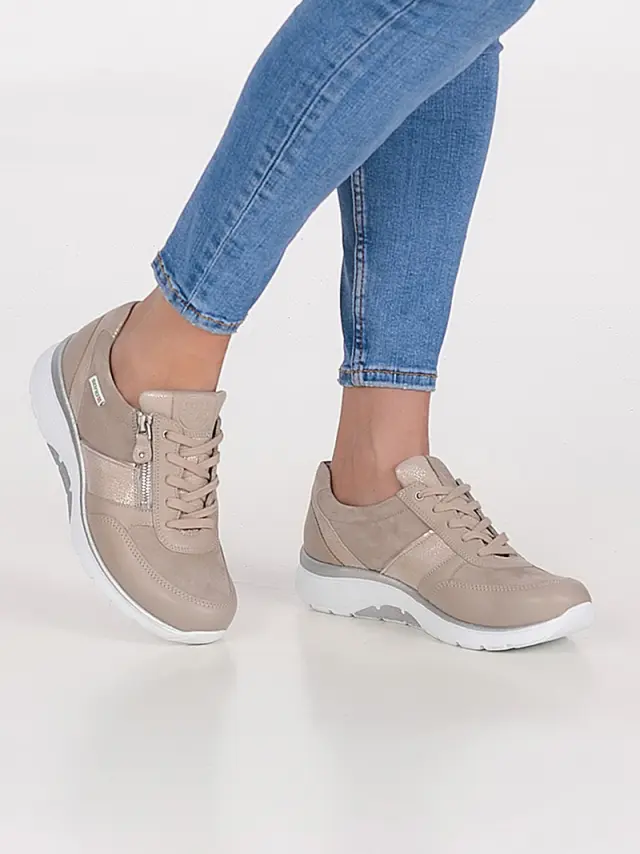 Mephisto/Sano Sneakers Γυναικείο δέρμα/δέρμα Nubuck Μπεζ SAN/IZAE-S L/TAUPE - 42 2