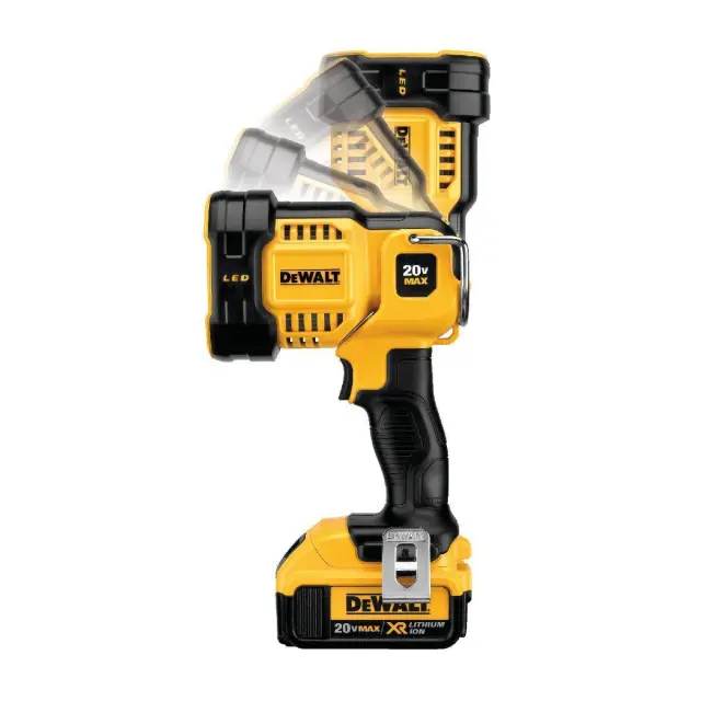 ΦAKOΣ ΠΡΟΒΟΛΕΑΣ ΕΠΑΝΑΦΟΡΤΙΖΟΜΕΝΟΣ 18V XR LED DEWALT DCL043 (ΧΩΡΙΣ ΜΠΑΤΑΡΙΑ & ΦΟΡΤΙΣΤΗ) 2