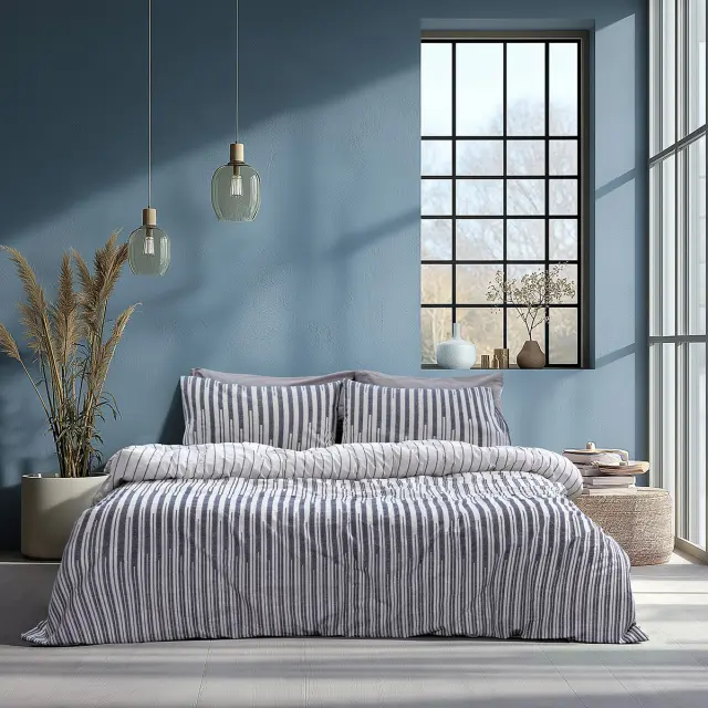 Beauty Home Σετ σεντόνια υπέρδιπλα με λάστιχο Glory Art 12362 170x200+32 Εκρού,Ανθρακί