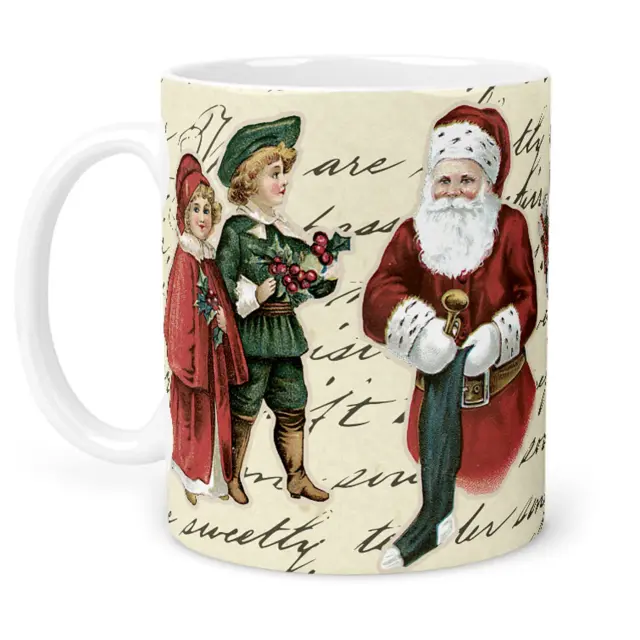 κούπα κεραμική χριστουγεννιάτικη vintage christmas με συσκευασία δώρου (b109) 3