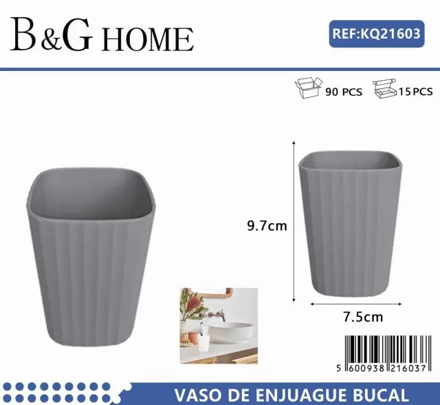 Θήκες οδοντόβουρτσας πλαστικές σε σετ 5Χ - Grey - 21603 2