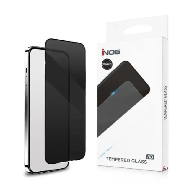 Tempered Glass Full Face Privacy inos 0.33mm Apple iPhone 16e/ 17e Μαύρο N67893