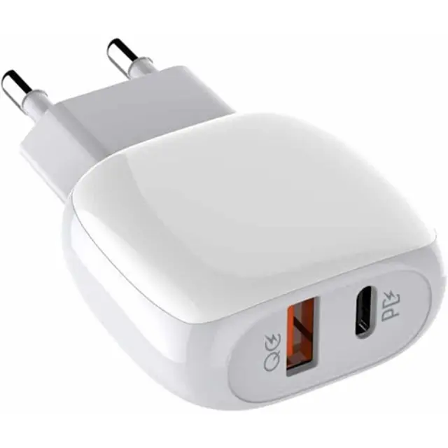Ldnio Φορτιστής με Θύρα USB-A και Θύρα USB-C και Καλώδιο Lightning 18W Quick Charge 3.0 / Power Delivery (A2313C)