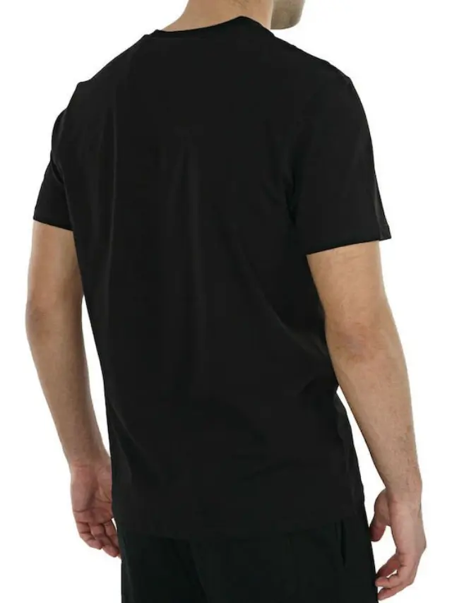 LYLE + SCOTT INSET COLLAR T-SHIRT ΑΝΔΡΙΚΗ ΜΠΛΟΥΖΑ JET BLACK 2