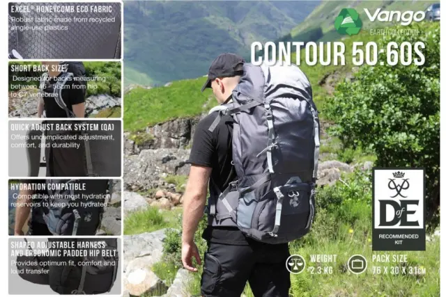 Σακίδιο Πλάτης VANGO CONTOUR 60:70 Γκρι 70lt 2
