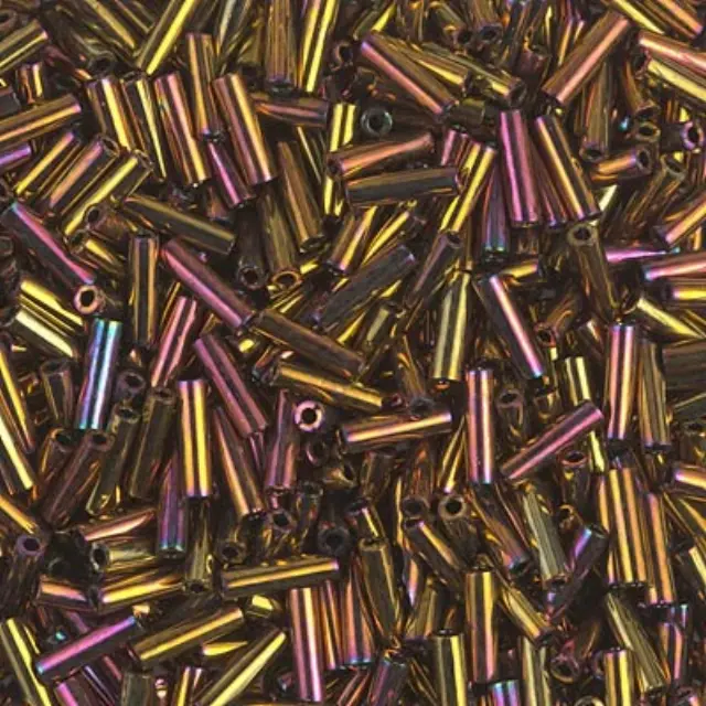 Χάντρα Miyuki Glass Bugles - 462 - Metallic Gold Iris 6mm - 10gr