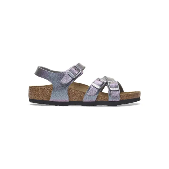 Birkenstock Πέδιλα Παιδικό δέρμα Ασημί BIR/KUMBA KIDS 1029425 IR/VIOL