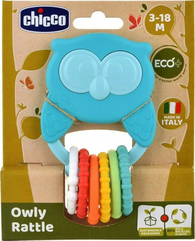 Chicco Eco Κουδουνίστρα Κουκουβάγια (10494-00) 2
