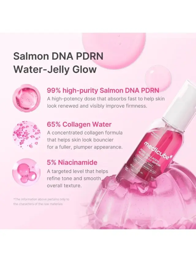 Medicube PDRN Pink Collagen Glow Jelly Serum Ενυδατικός και Αντιγηραντικός Ορός Προσώπου με PDRN και Κολλαγόνο, 30ml 3