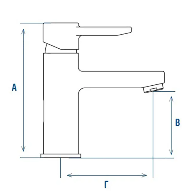 Μπαταρία Νιπτήρος VECTOR Ψηλή 36-8084 2