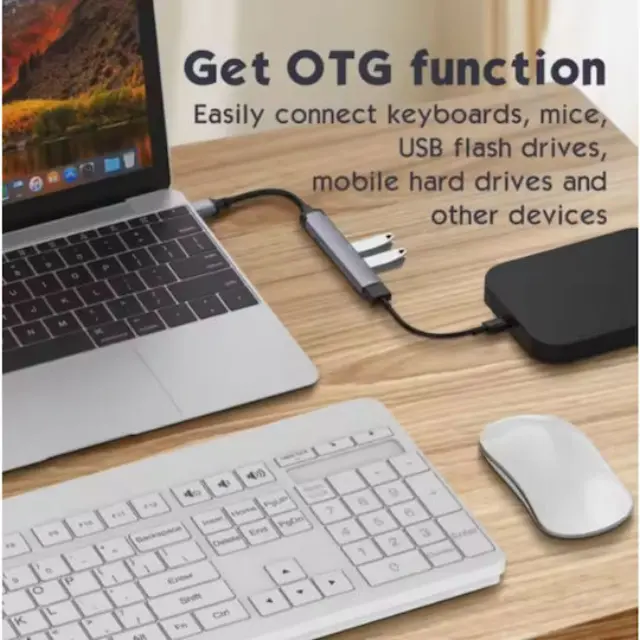 Ldnio USB 3.0 Hub 4 Θυρών με σύνδεση USB-A Γκρι (DS-44C) 2