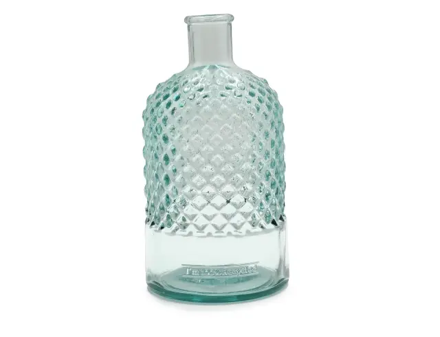 Διακοσμητικό Βάζο Glass Drops Diamante (5989) Aπό 100% ανακυκλωμένο γυαλί, Xωρητικότητας 1.5L, Διαστάσεων Ø 12 x Υ 22 cm 5989 2