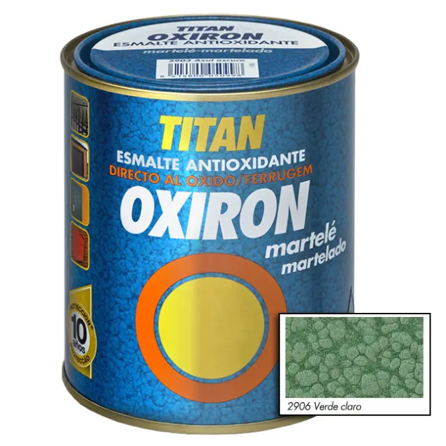 Χρώμα Αντισκωριακό Σφυρηλατό TITAN OXIRON MARTELE VERDE CLARO 750ml