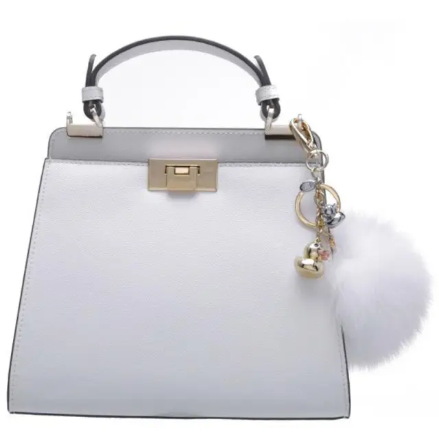 Metalmorphose Διακοσμητικό τσάντας (bag charm) με pompom: Duck family 2