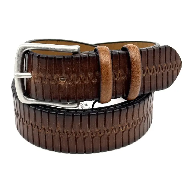 Κονιάκ Δερμάτινη Ζώνη Full Grain 3,5 cm