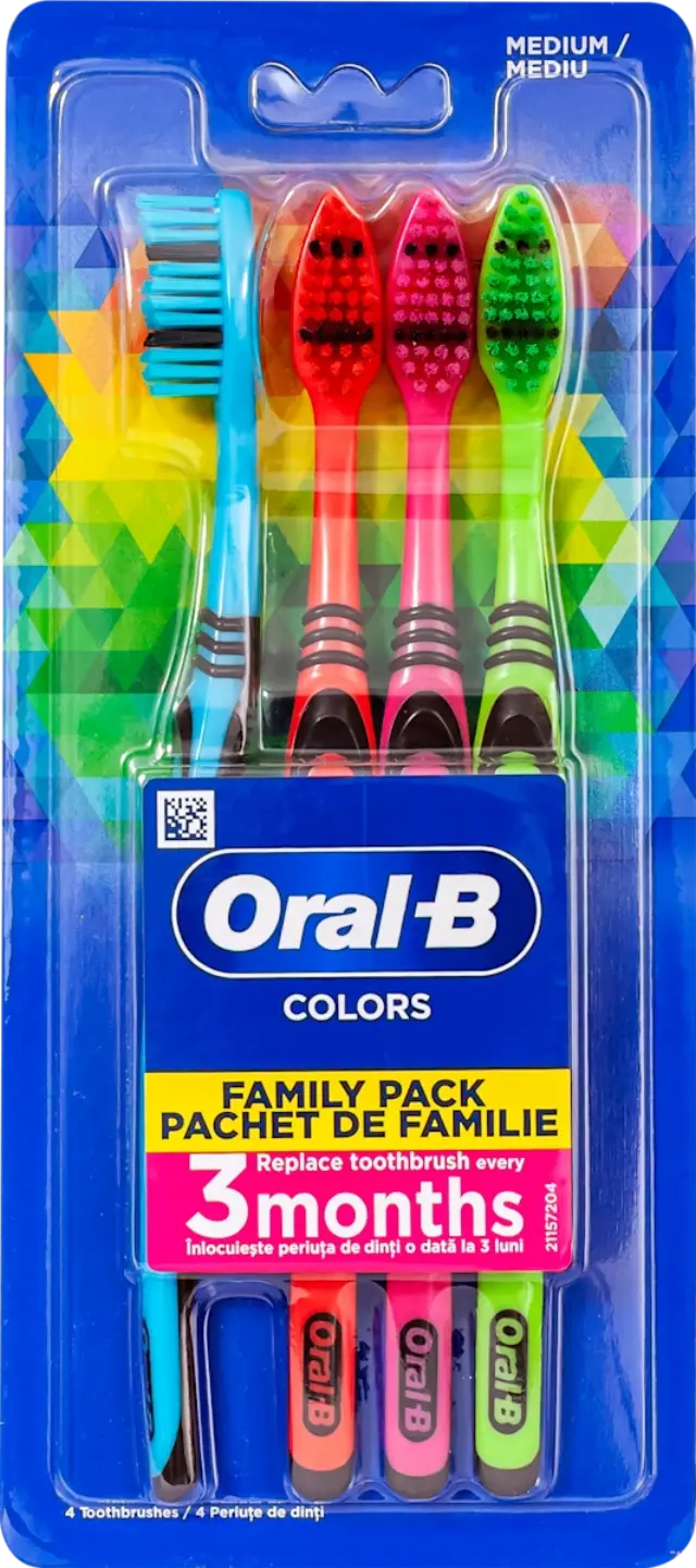 Oral-B 123 Family Pack Οδοντόβουρτσες Medium 4τμχ