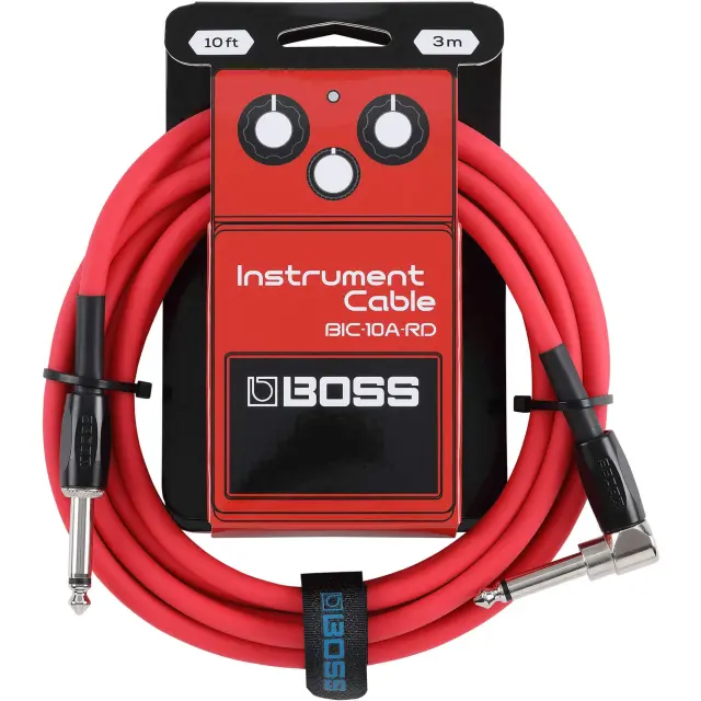 Boss BIC-10A-RD Καλώδιο Οργάνων Ίσιο-Γωνία 3m Κόκκινο