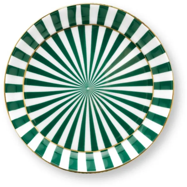 Pip Studio Πορσελάνινη Κούπα 230ml με Καπάκι/Σουβέρ: Royal Dots Green 3