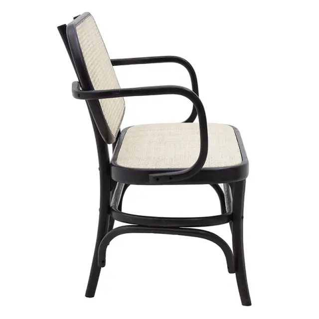 Παγκάκι Μαύρο/Εκρού Rattan 118x52x88/46cm 3-50-597-0064 3