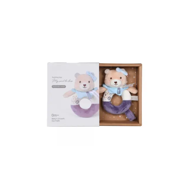 Μαλακή Κουδουνίστρα Bebe Stars Teddy Flower Rattle Ring 60-105 2
