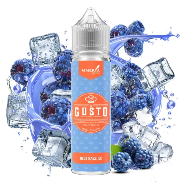 Blue Razz Ice 10ml (60ml) - Gusto by Omerta