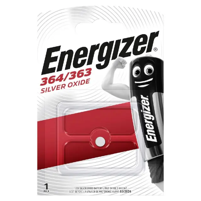 Energizer silver battery mini 364 / 363 / SR621SW / SR621W / SR60 MAXI BLISTER (ENE19608) ENEGIZER