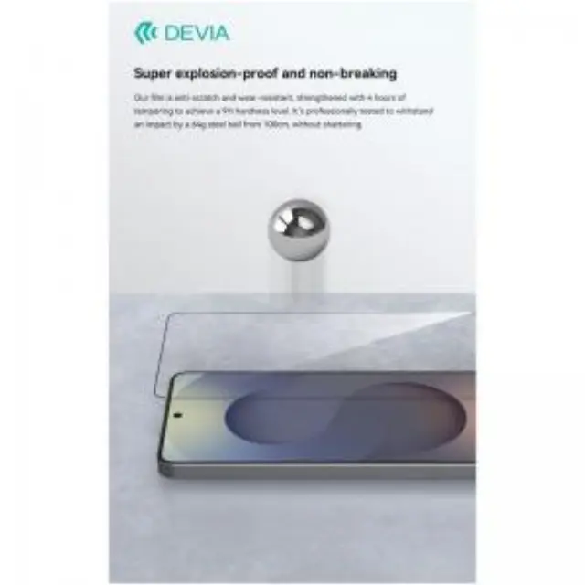 Tempered Glass Full Face HD Devia Samsung Galaxy S26 5G με Βοηθητικό Εργαλείο Van Μαύρο (1 τεμ.) N70400 2
