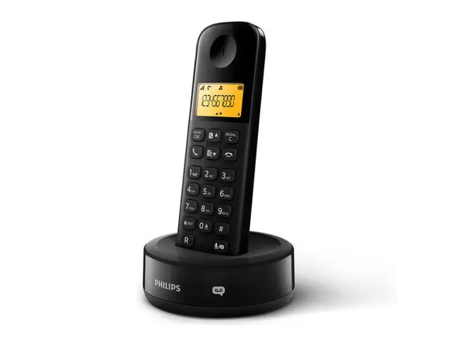 Ασύρματο τηλέφωνο Philips D1651B/01 με τηλεφωνητή και λειτουργία handsfree 8517110000000000