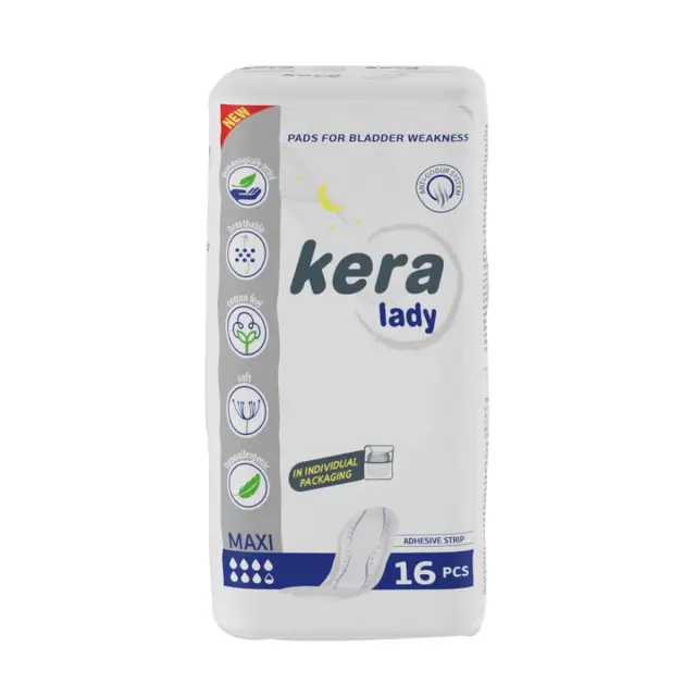 Σερβιέτες ακράτειας kera Lady Maxi 16 τεμαχίων 3