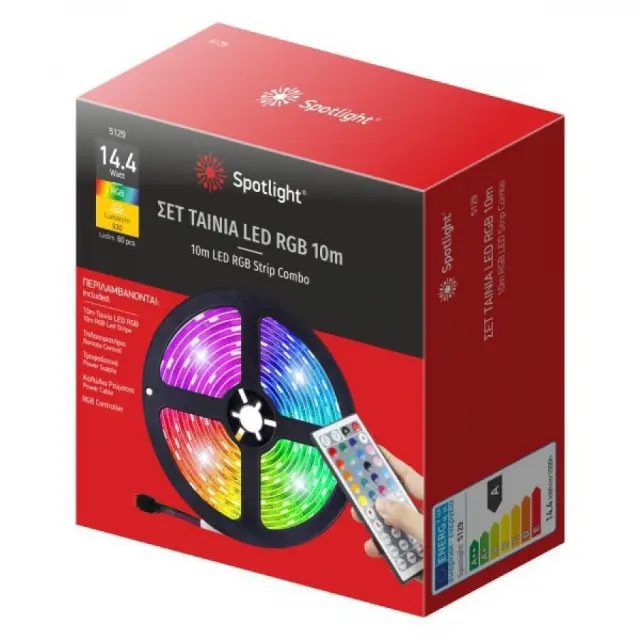 ΣΕΤ ΤΑΙΝΙΑ LED RBG 12V ΣΤΕΓΑΝΗ 14.4W