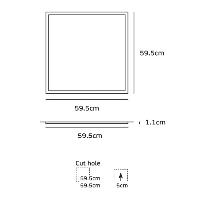 Slim Led Panel 60x60 40W 6000K+RGB λευκό Άσπρο 3