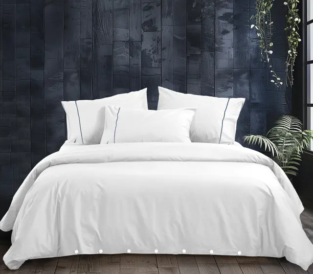 Nef-Nef Homeware Σεντόνι Nautica Wave Solid Σετ Διπλό 200x270 White 3