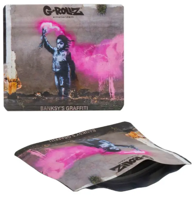 G-Rollz Σακουλάκι Ασφαλείας Zip - Banksy's Graffiti «Torch Boy» (70x60mm) 2