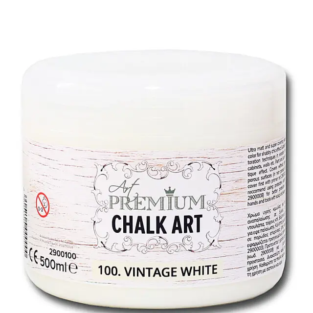 Χρώμα Κιμωλίας Art Premium Chalk Art - 100 Vintage White - 500ml