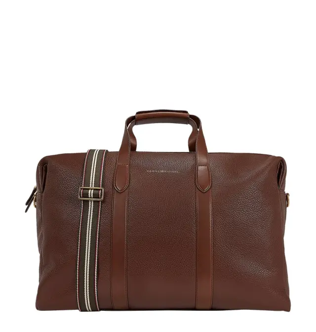 Τσάντα TOMMY HILFIGER 8088 Casual Leather Duffle Καφέ