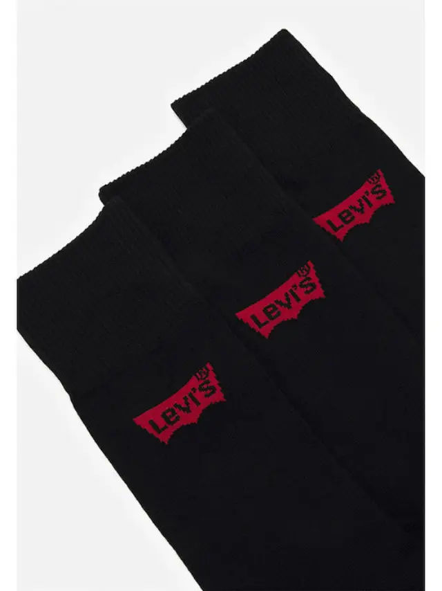 Levi's Regular Cut BW Logo Recycled Socks Μαύρο Black 2