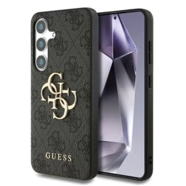 Guess PU 4G Metal Logo Case for Samsung Galaxy S25 Grey
