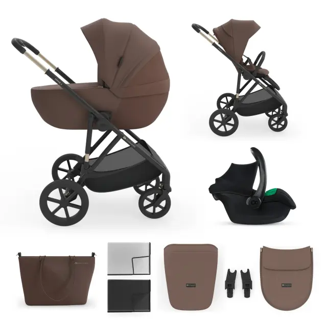 Kinderkraft Prime 3 Πολυκαρότσι 3 σε 1 Velvet Mocca