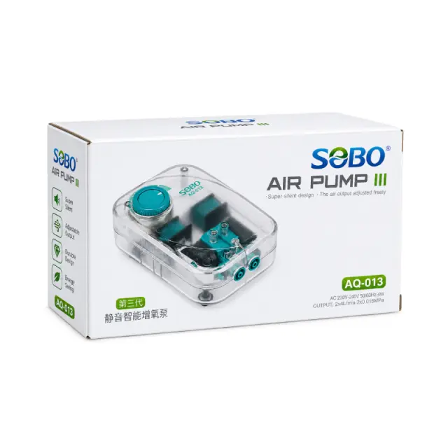 SOBO Αεραντλία Ενυδρείου 2 Εξόδων 4W 2x4L/min - 4W Dual Outlet Aquarium Air Pump 2x4L/min 088074 3