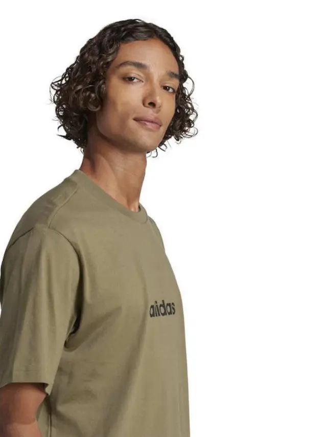 Adidas Essentials Linear T-Shirt Green JE9001 - S 3