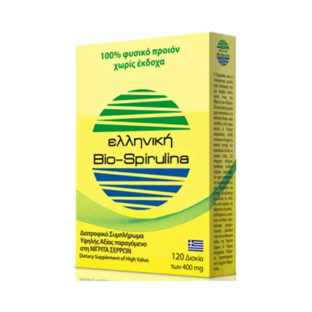 Protonex Hellenic Bio-spirulina 400mg 120 ταμπλέτες 3